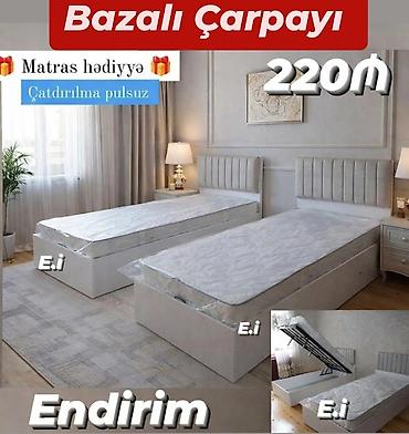 dosek matras: Bazalı çarpayı – 220₼ - Yataq ölçüsü: tək nəfərlik format (şəkildə 2 — 1