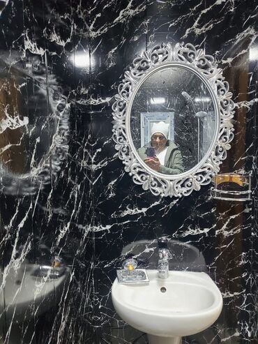 Vinil divar kağızı, oboy: Hamam ucun yapisqanlar kafelin emusiyanin uzlukun ustunden vura — 7