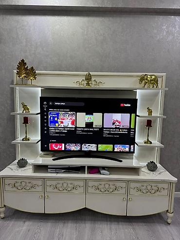 metbex mebelleri ve qiymetleri: İşlənmiş, Düz TV altlığı, Polkalı — 2