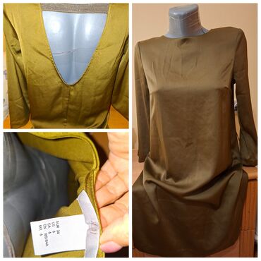 svecane majice: H&M XS (EU 34), bоја - Maslinasto zelena, Dugih rukava
