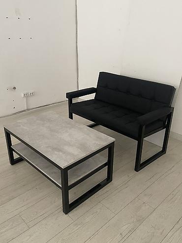 loft mebel: Комплект мягкой мебели, Новый, Бесплатная доставка, цвет - Черный — 4
