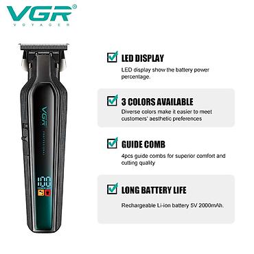 tostur: Trimmer VGR 930 - 7000RPM / 2000MAH -360 Dəqiqə / Cord/Cordless / TYPC — 8