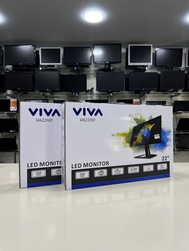 gaming monitor: VİVA Monitor 22 inch ▫️Vəziyyəti: Yeni ▫️HDMİ vı VGA çıxışları var