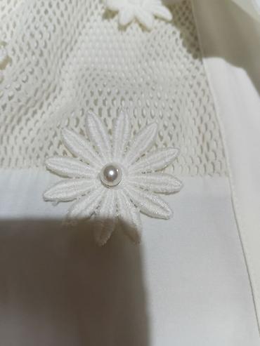 birate: Bela ženska košulja sa kratkim rukavima i klasičnim kragnom. Prednji — 4