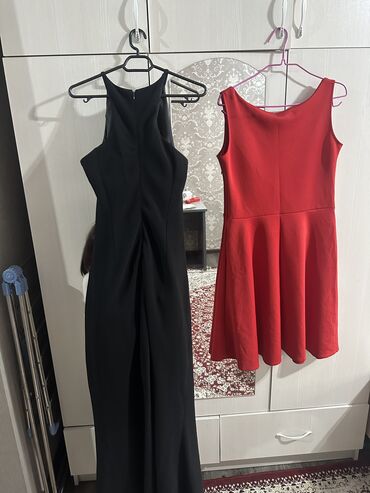платье красное: Вечернее платье, Коктейльное, Длинная модель, Без рукавов, S (EU 36), M (EU 38), L (EU 40)