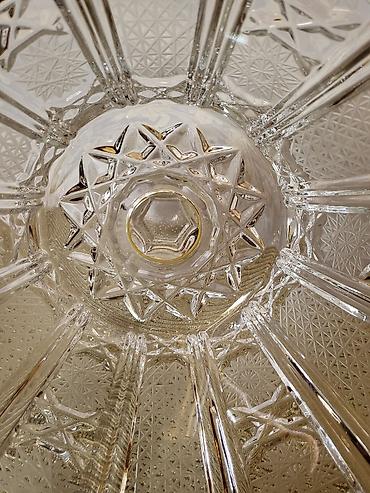 Ostalo posuđe: Bombonijera nova,rucni rad,kristal,led kristal Zajecar 70te — 16