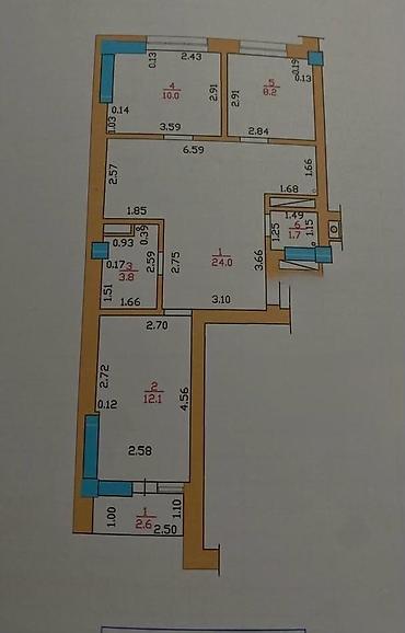 Продажа квартир: 3 комнаты, 62 м², 5 этаж — 12
