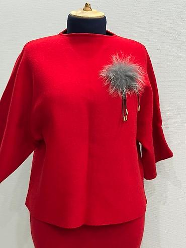 Юбка менен костюм, Юбканын модели: Карандаш, Миди, Топ, M, L, XL