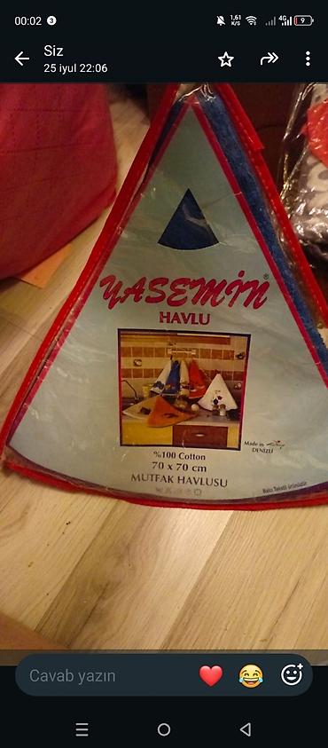 Dəsmallar: Yasemin Mətbəx Havlusu - Material: 100% pambıq - Ölçü: 70 x 70 sm - — 1