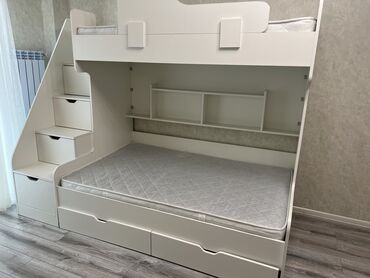 мебель из поддонов: Oğlan və qız üçün, Yeni, Çarpayı, Matras ilə, Siyirməli, MDF