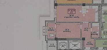 2 комнаты, 69 м², Асанбай мкр Элитка, 3 этаж, ПСО (под самоотделку)
