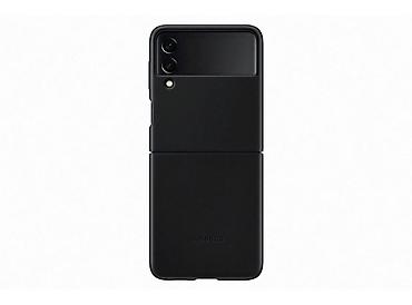 telefon uzlukleri: №: 14907 Məhsulun adı: Çexol Samsung Z Flip 3 Leather Cover Black üçün — 3