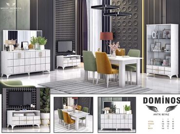 Yataq otağı dəstləri: Dominos (Antik beyaz) qonaq dəsti, qonaq otağı mebeli, qonaq mebelləri