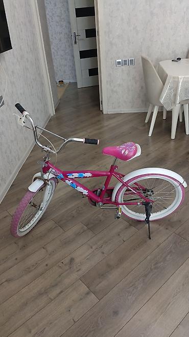 18 lik velosiped: Uşaq velosipedi – 20" təkər ölçüsü - Rəng: çəhrayı-ağ, çiçək naxışlı — 8