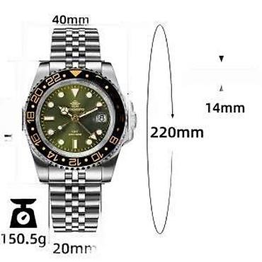 Ručni satovi: ADDIESDIVE AD2050 -40mm- Zelena -Rolex GMT-Master II Hom Potpuno nov — 20