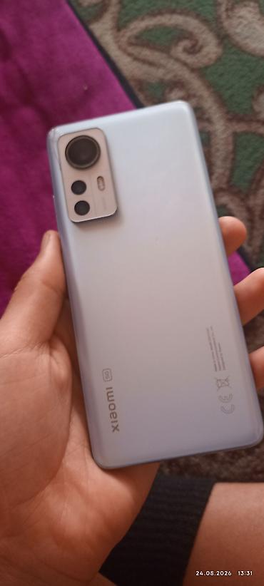 колонки и микрофон: Xiaomi, 12, Б/у, 256 ГБ, цвет - Голубой, 2 SIM — 2