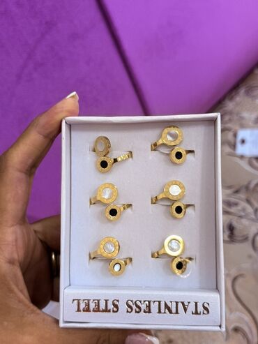 Bijuteriya dəstləri: Qızılı rəngli aksesuarlar seti – paslanmayan poladdan (316L) — 14