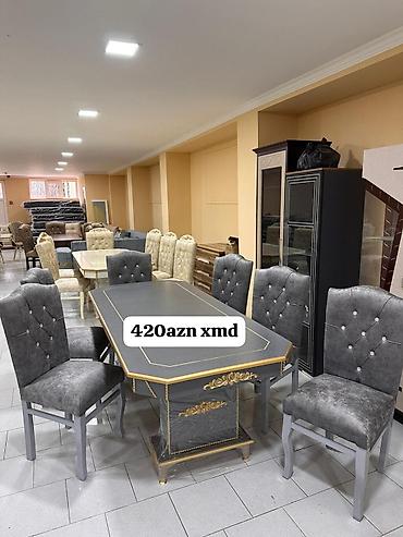 oyun stulu: Yemək otağı üçün klassik üslubda masa-stul dəstləri - Dəst 1: Tünd — 1