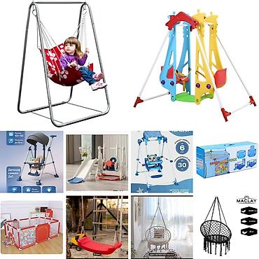 Игровые манежи: Игрушки Новая все Качеля Качели Горка Синий трактор Стол и стул — 6