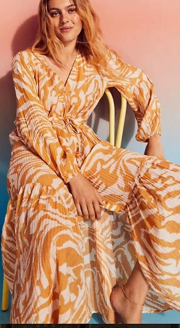 mango obuca: Nov H&M kaftan od 72% viskoze, na kopčanje, vezuje se u pojasu, L — 5