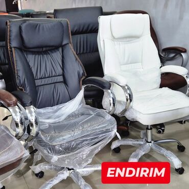 Ofis və oyun kresloları: Yeni, Təkərli, Qolları tənzimlənir, Dəri — 21