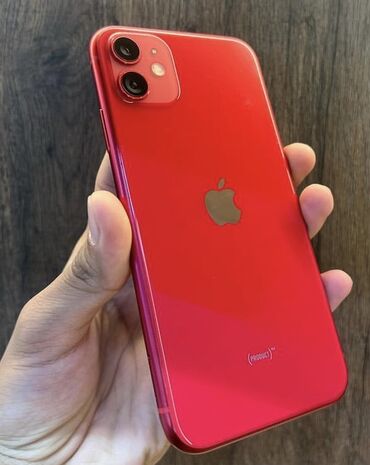 телефоны айфон 11: IPhone 11, Б/у, 64 ГБ, Красный, Защитное стекло, Чехол, 80 %