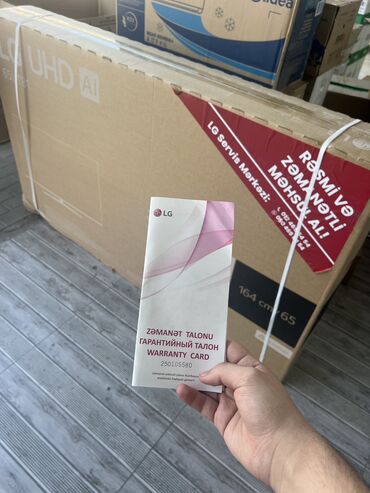 Televizorlar: Yeni Televizor LG Led 65" Ünvandan götürmə, Ödənişli çatdırılma, Rayonlara çatdırılma