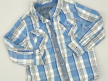 koszula ralph lauren rozowa: Shirt 1.5-2 years, condition - Good, pattern - Cell, color - Light blue