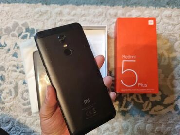 Xiaomi: Xiaomi, Redmi 5 Plus, Б/у, 64 ГБ, цвет - Черный, 2 SIM