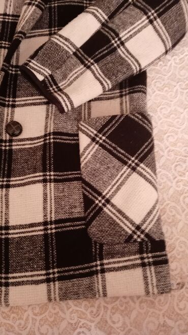 Kardiqanlar, jaketlər: Qadın üçün qara-ağ kvadrat naxışlı jaket/kardiqan - Model: klassik — 2