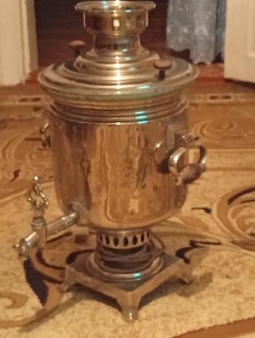 hinduska eti qiymeti: Klassik kömür/sobada işləyən samovar - Material: parlaq metal korpus — 2