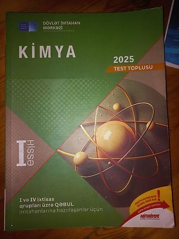 Məhsul: Kimya – 2025 Test Toplusu (I hissə) Nəşriyyat/İnstitut: Dövlət — 1