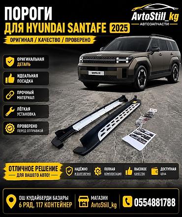 sonata d8: Пороги подножки для Hyundai Santa Fe (модельный ряд 2025) - — 1