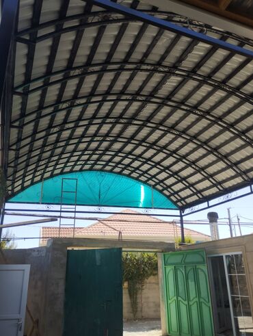 temiz su: Fasad üçün metal konstruksiyalı taxtaüstü kölgəlik/avtoustanovka