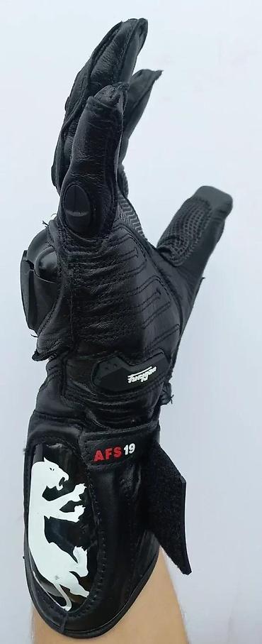alligator rs 62: Sportske moto rukavice – duge manžetne, crna boja sa belim detaljima — 7