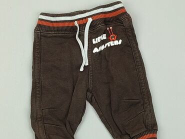 brązowe legginsy dla dzieci: Spodnie dresowe, 0-3 m, stan - Dobry