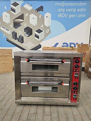 Elektrik sobalar: Pizza sobası Professioanal pizza peçi İçi daşlı model 1 mərtəbəli — 5