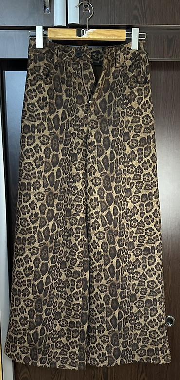 uzun etek: Leopard naxışlı qadın ətəyi - Model: A-kəsim, uzun (maksi) ətək - — 1