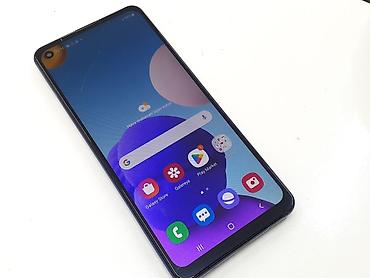 samsung es: Samsung Galaxy A21S, 32 GB, rəng - Göy, Zəmanət, Düyməli, Sensor — 1