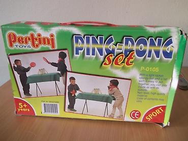 plisana zirafa velika: Ping-Pong plastični set za decu. Pertini, reketi, mrežica, loptica — 1