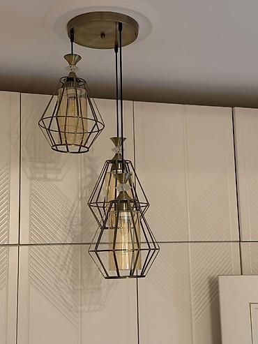 keramik tava: Çılçıraq, 3 lampa, Metal — 2