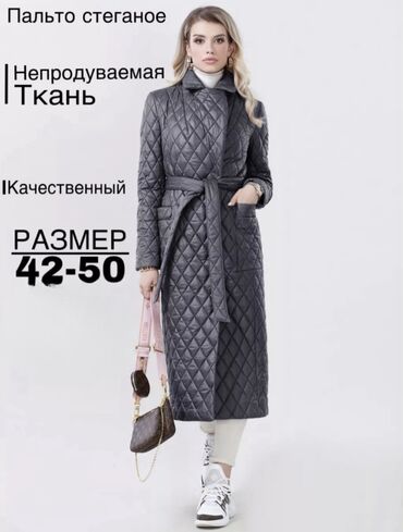 пальто оптом: Пальто, Осень-весна, По колено, XL (EU 42), 2XL (EU 44), 3XL (EU 46)