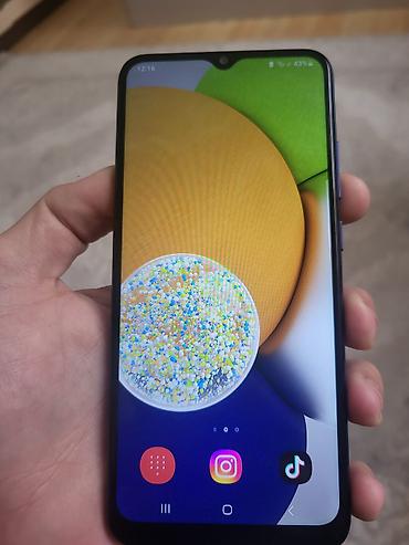 Samsung: Samsung Galaxy A03, 64 GB, rəng - Göy, İki sim kartlı, Face ID, Sensor — 5