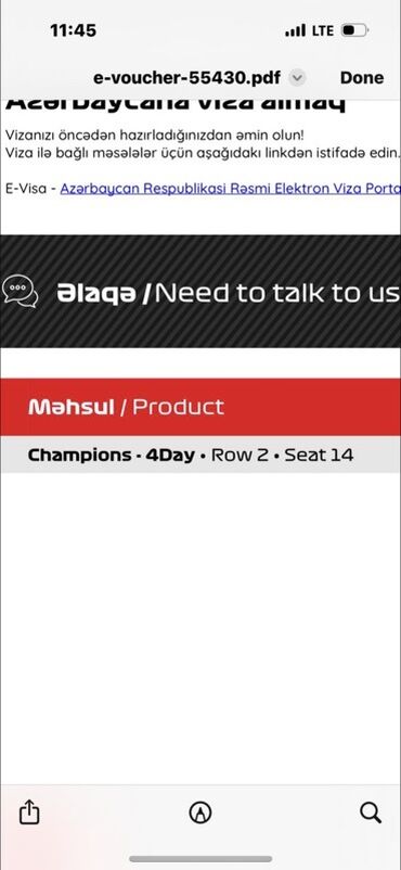 документы на визу во францию: Saytda 720 di Məhsul: “Champions” tədbiri üçün elektron bilet