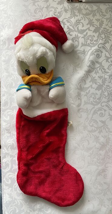 Ёлочные шары и украшения: Новогодний / рождественский мешок Дональд Дак. Мешок для подарков в