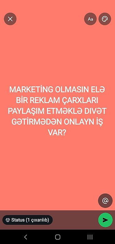 Onlayn xidmət: Reklam çarxlarının paylaşımı və yayımlanması Təsvir: -