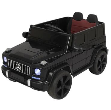 мишка с копюшоном: Детский электромобиль-джип в стиле Mercedes G-Class, черный