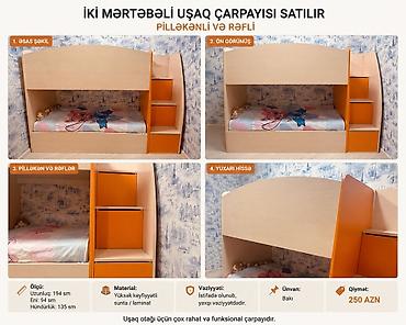 usag maneji: Oğlan və qız üçün, İşlənmiş, Çarpayı, Matrassız, Siyirməli, Laminat — 1