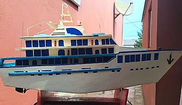 model: Əl işı maket yaxta/gəmi modeli - Material: əsasən ağac və kontrplak — 5