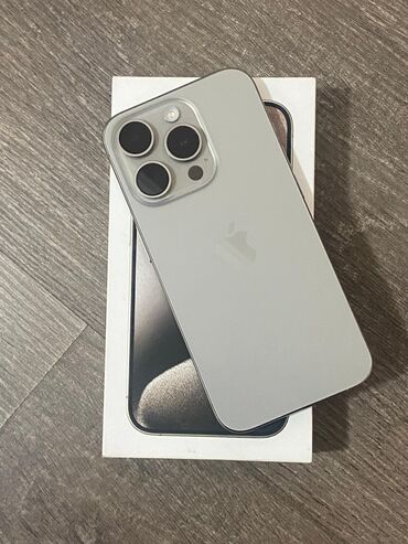 айфон теле: IPhone 15 Pro, Б/у, 256 ГБ, Natural Titanium, Зарядное устройство, Защитное стекло, Чехол, 90 %